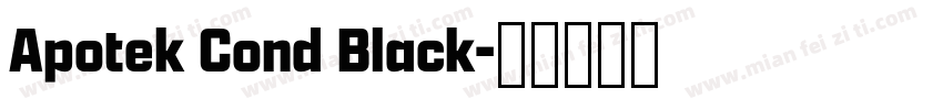 Apotek Cond Black字体转换